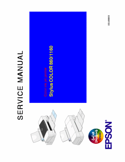 Epson Stylus Color 860 Epson Color ink jet printer Stylus COLOR 860/1160 Service Manual
